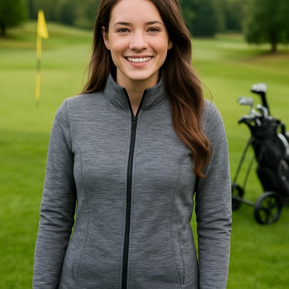 Lady Hagan Golf Gray Full-Zip Women's‎ Jacket Size M